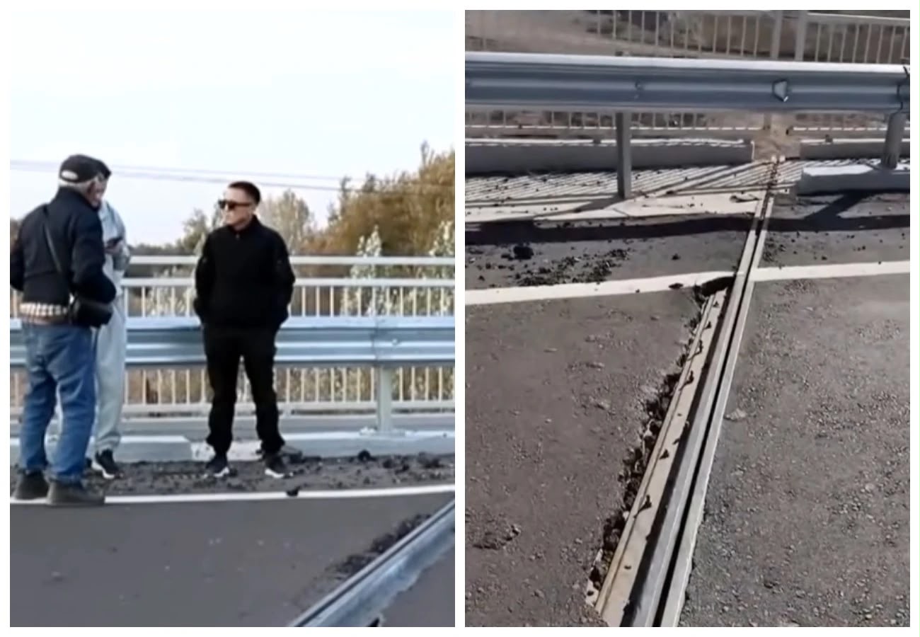 Жетісуда 4,5 млрд теңгеге салынған жолдың асфальты үгітіле бастаған