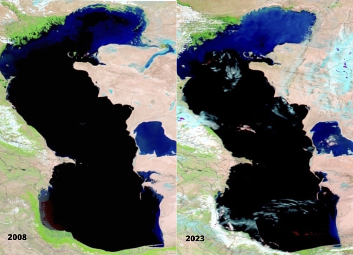 Ғарыштық мониторинг: Каспий теңізі тартылып барады